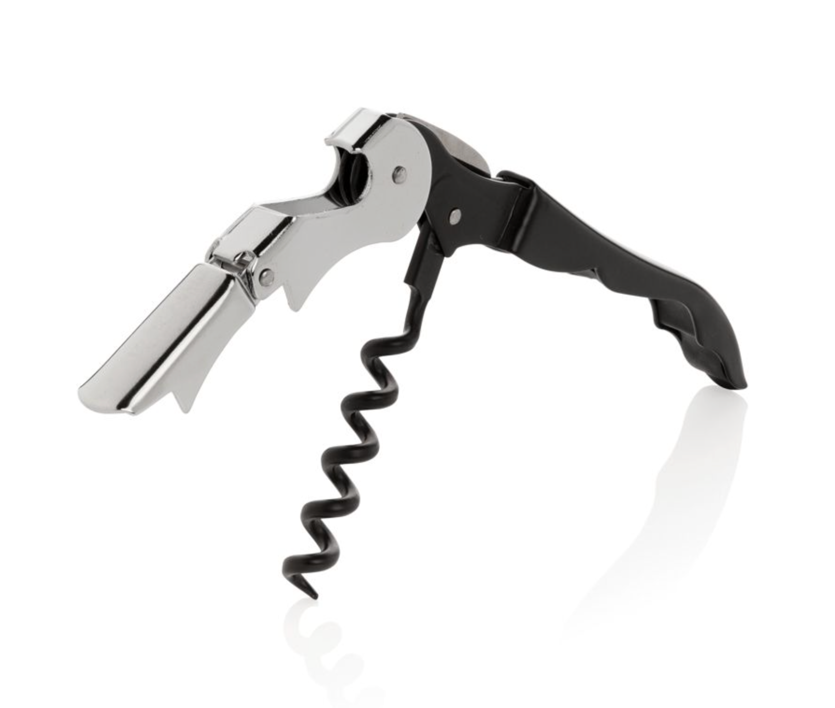 INVENIO-Vino Kellnermesser/schwarz Flaschenöffner-Korkenzieher